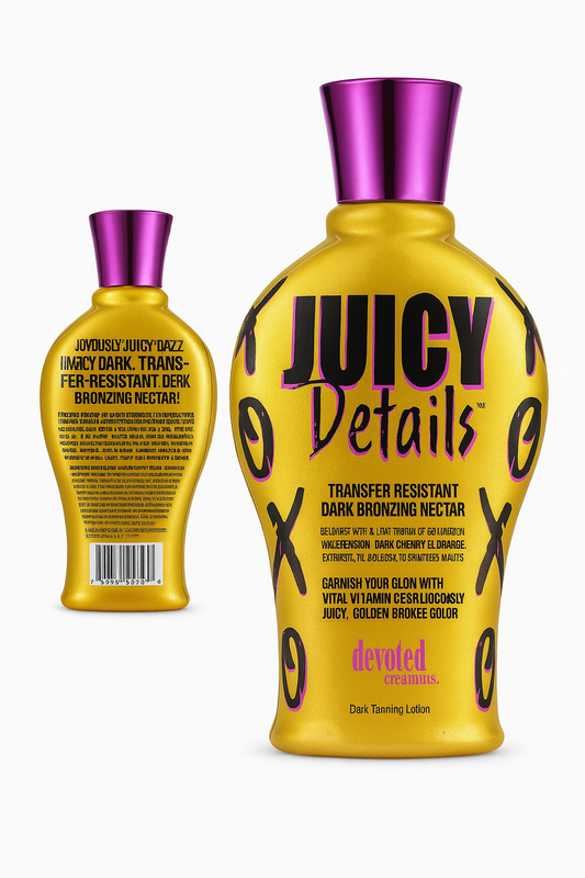 devoted creations Juicy Details white bronzer dark tanning lotion