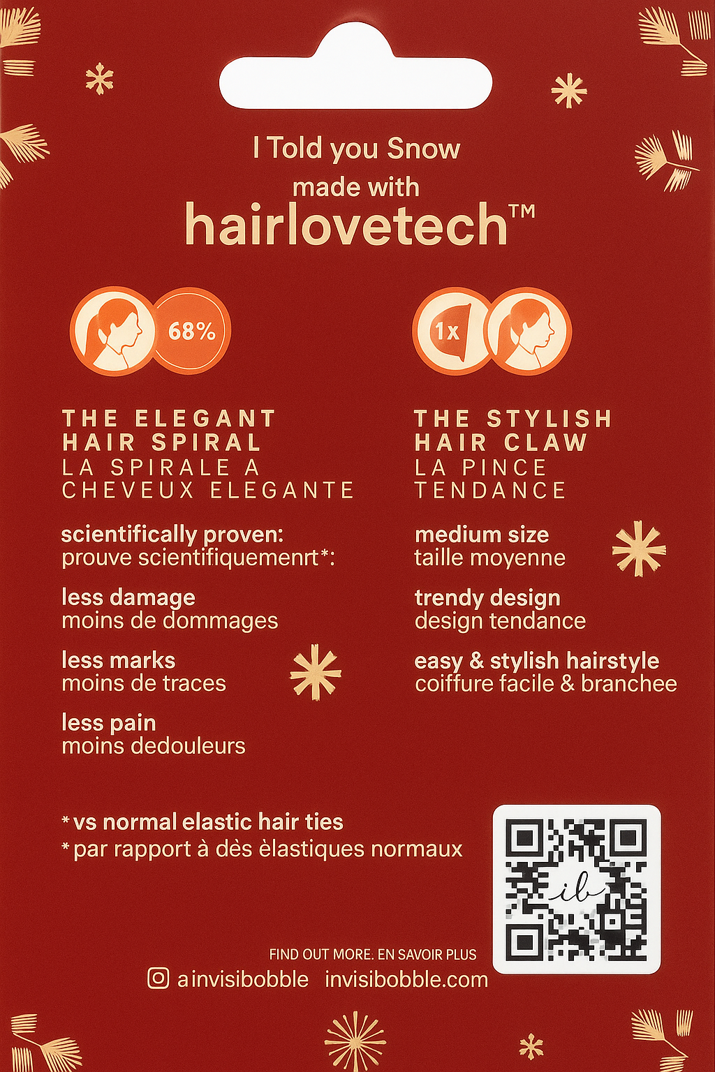 Invisibobble “I Told You Snow” Limited Edition Hair Claw & Hair Spiral Gift Set – HairLoveTech™