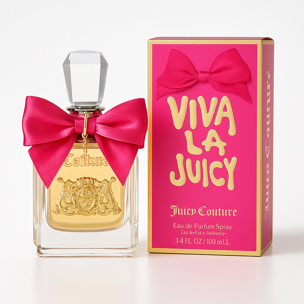 Viva La Juicy Eau de Parfum 3.4 oz bottle pink bow