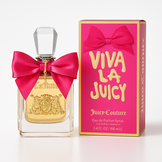 Viva La Juicy Eau de Parfum 3.4 oz bottle pink bow