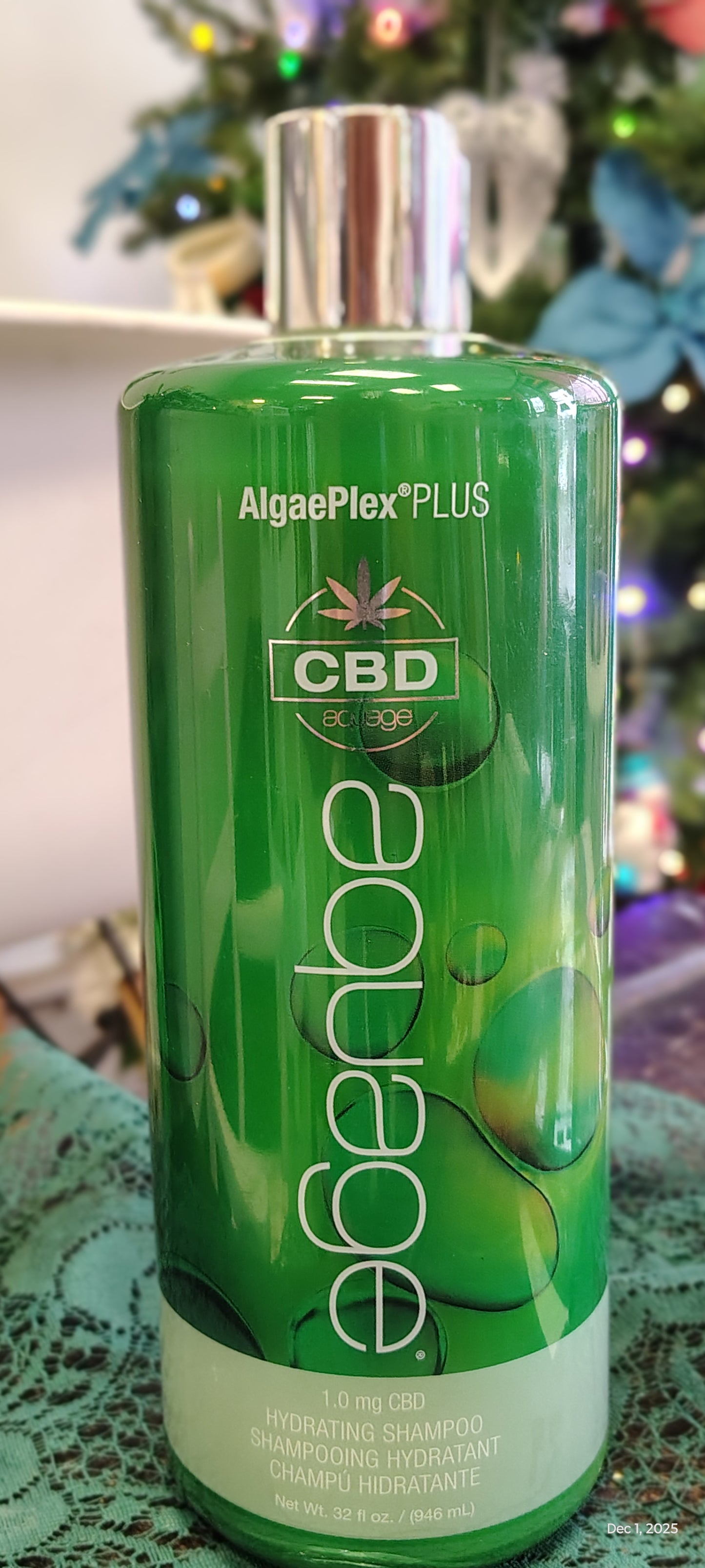 Aquage AlgaePlex® PLUS CBD Hydrating Shampoo – 32 oz | Moisture-Rich Vegan Formula with Marula Oil & Plant Protein