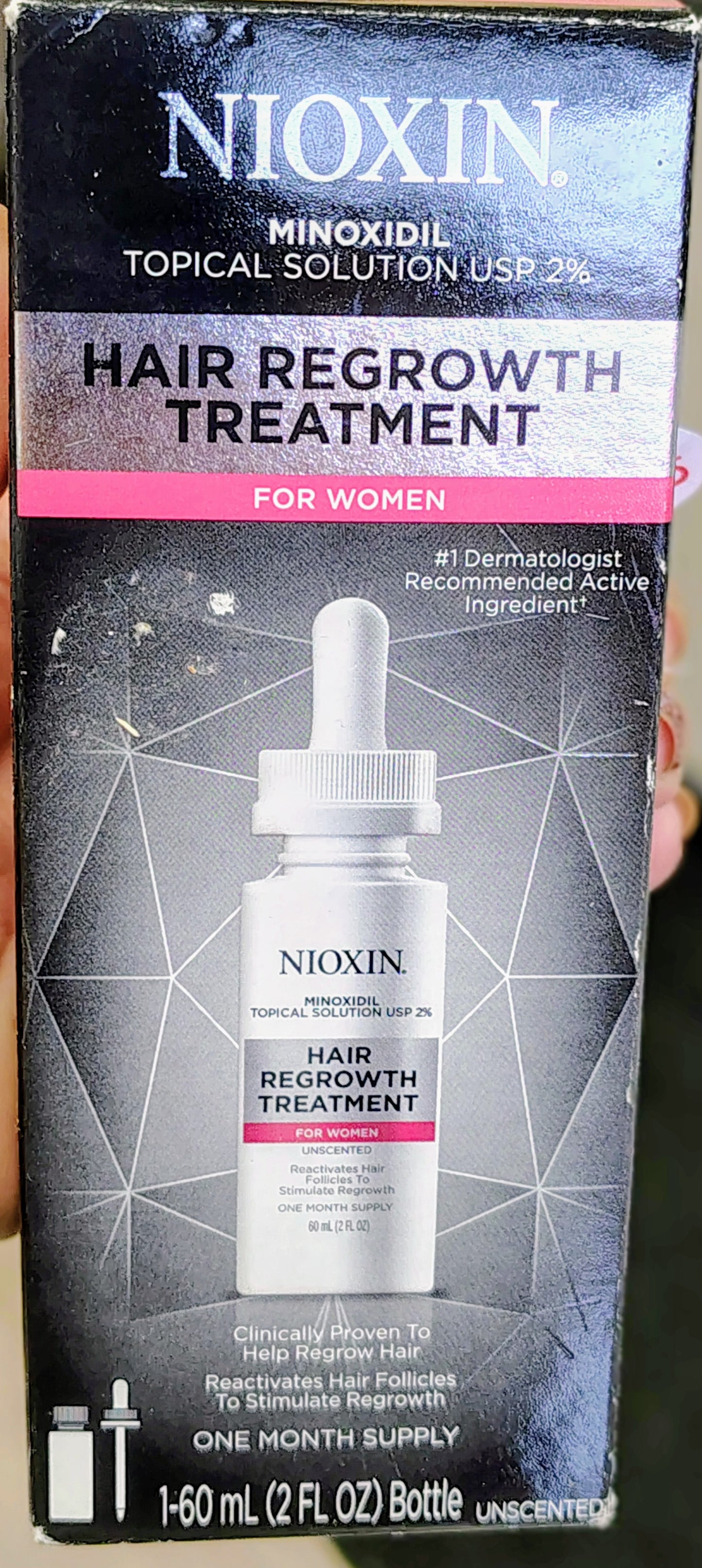Nioxin Minoxidil 2% Hair Regrowth Treatment for Women – 60mL (1 Month Supply)