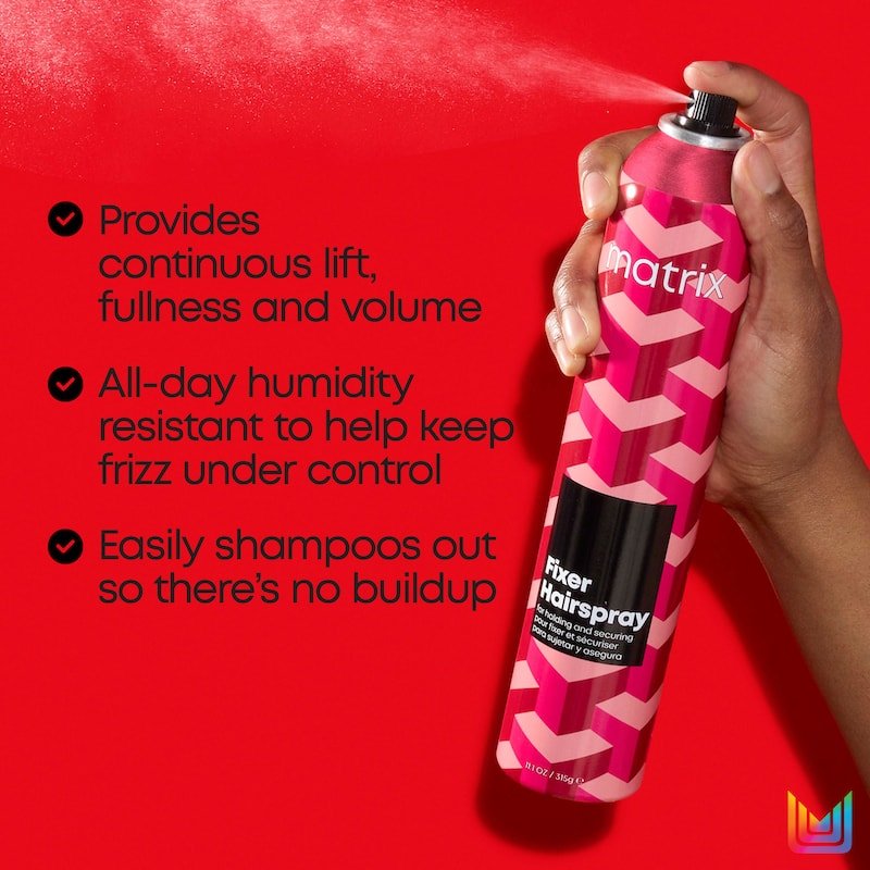 Matrix Fixer Hairspray for holding and securing