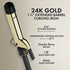 Hot Tools 24K Gold Extended Barrel Curling Iron 1 ½″ – Pro Artist Series, 24K Gold Technology for Loose, Long‑Lasting Curls