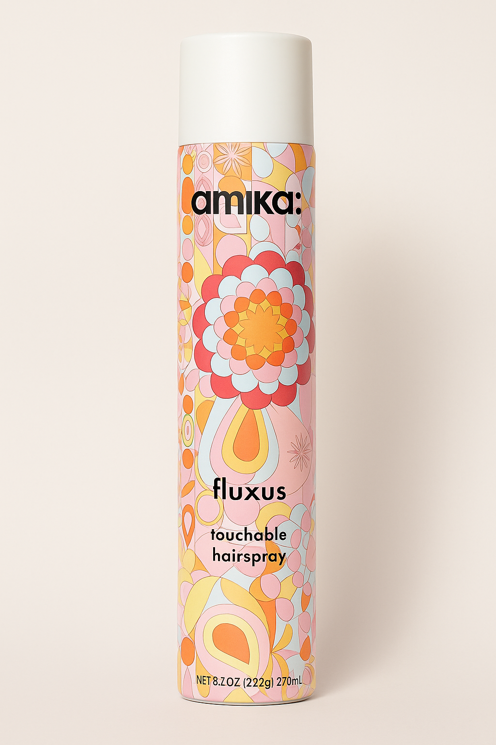 Amika Fluxus Touchable Flexible­‑Hold Hairspray – Brushable, Anti‑Humidity Finish