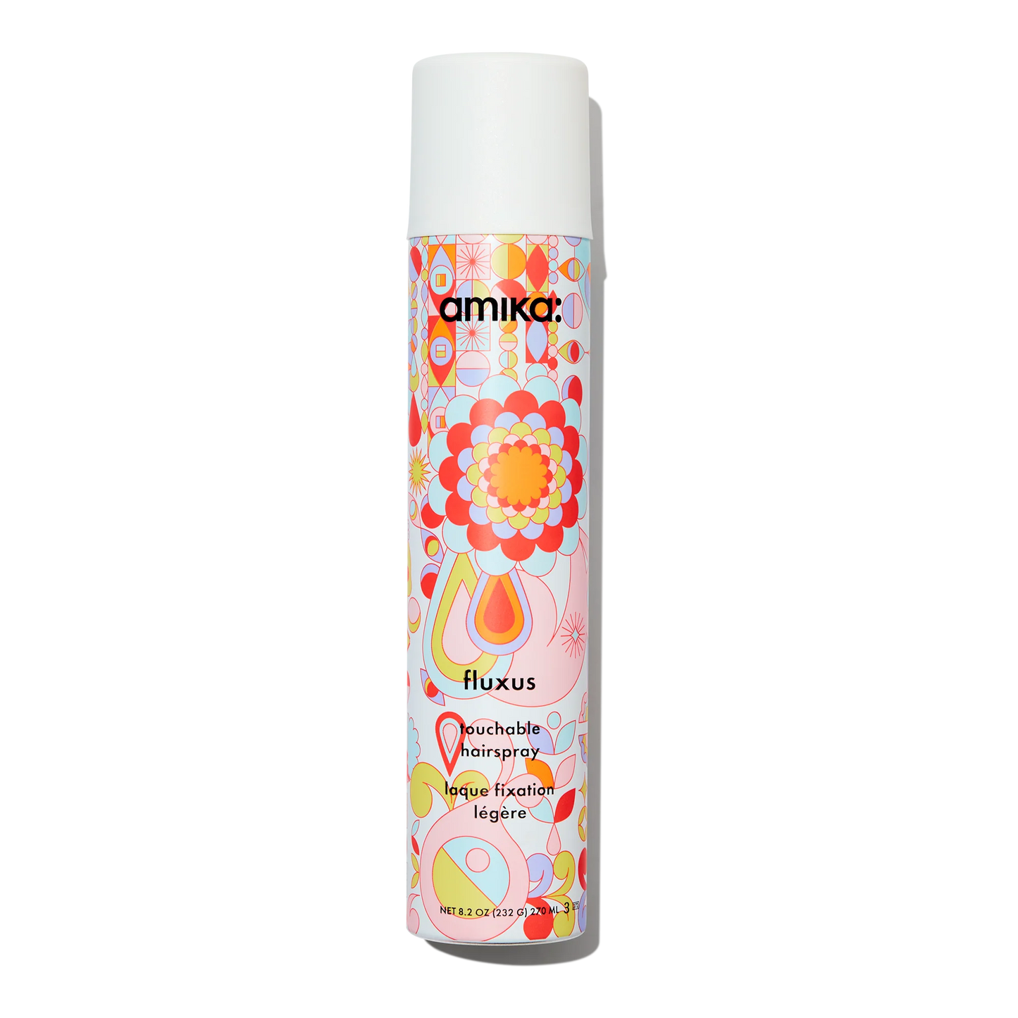 Amika Fluxus Touchable Flexible­‑Hold Hairspray – Brushable, Anti‑Humidity Finish