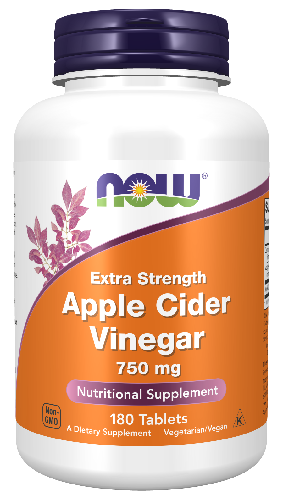 Apple Cider Vinegar, Extra Strength 750 mg - 180 Tablets