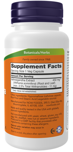 Ashwagandha 450 mg - 120 Veg Capsules