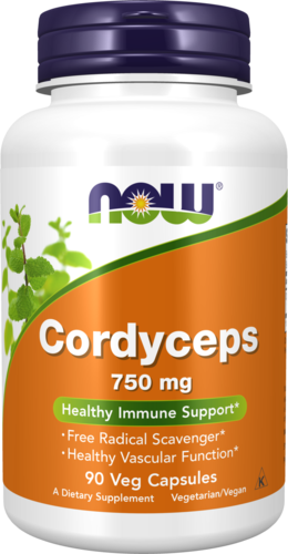 NOW Supplements, Cordyceps (Cordyceps sinensis)750 mg, Healthy Immune Support*, 90 Veg Capsules