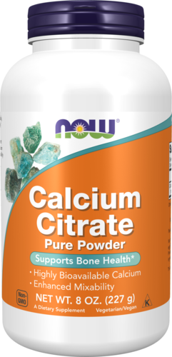NOW Supplements, Calcium Citrate Powder, Highly Bioavailable Calcium, Supports Bone Health*, 8-Ounce