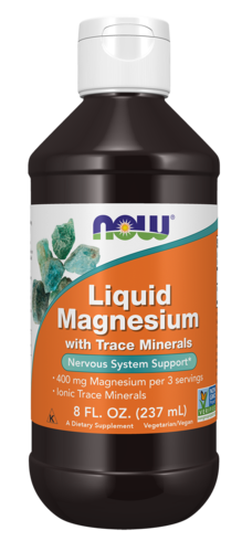 NOW Supplements, Liquid Magnesium with Trace Mineral, Nervous System Support*, 8-Ounce