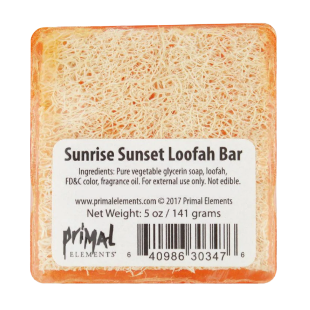 Primal Elements LoofahBar glycerin soap bar with natural loofah sponge