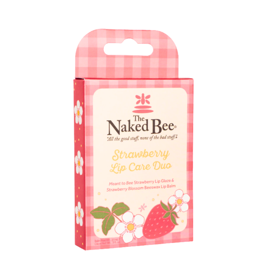 The Naked Bee Strawberry Lip Care Duo Organic