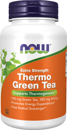 NOW Supplements, Thermo Green Tea™, Extra Strength, with 700 mg Green Tea and 350 mg EGCg, 90 Veg Capsules